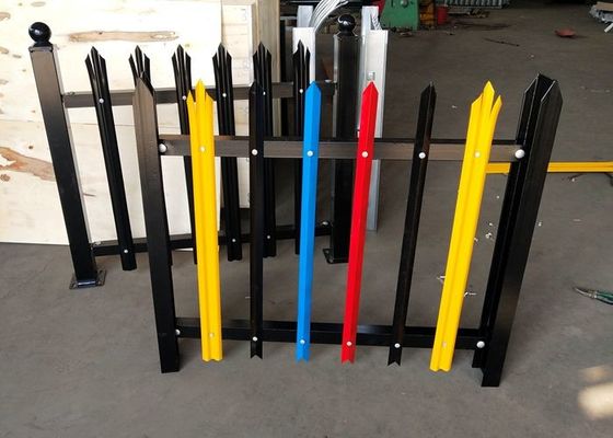 Security Steel Palisade Fencing Anti Corrosion For Commercial / Industrial
