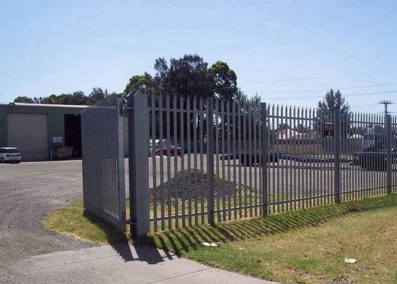 Euro Style Free Standing Metal Palisade Fence Panels For Industrial Facilities