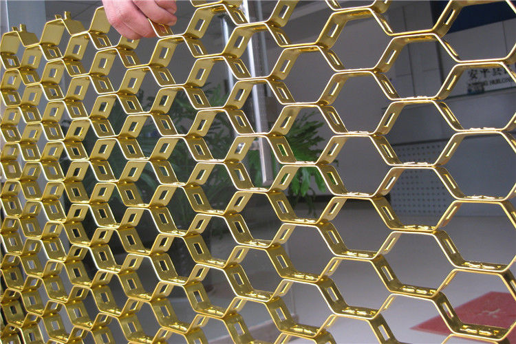 50X50mm Silver Hexmesh Refractory Hexagon Expanded Metal Grating