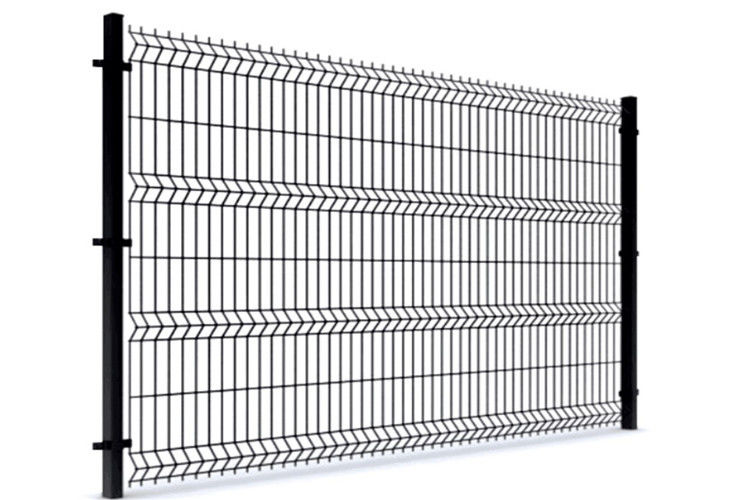 Prism Curved 3D Welded Wire Fence / 1m-2.4m V Mesh Fencing Panels